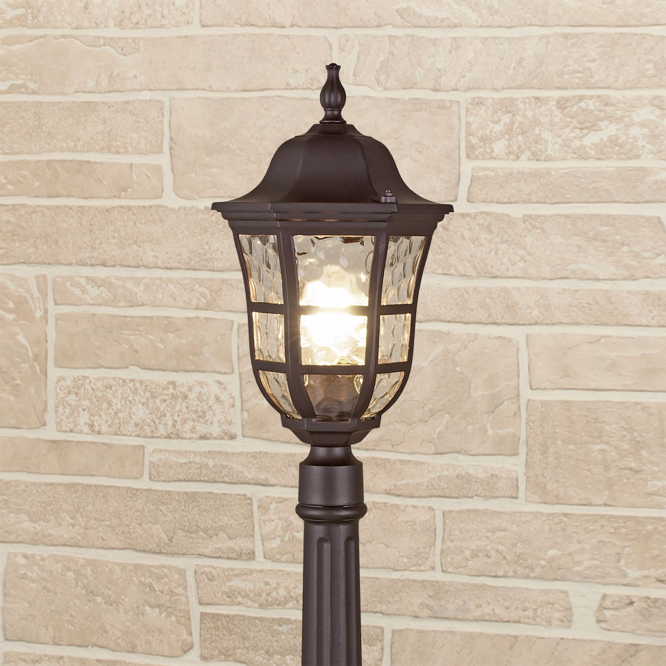 Уличный светильник на столбе Dorado F кофейное золото IP44 GL 1013F