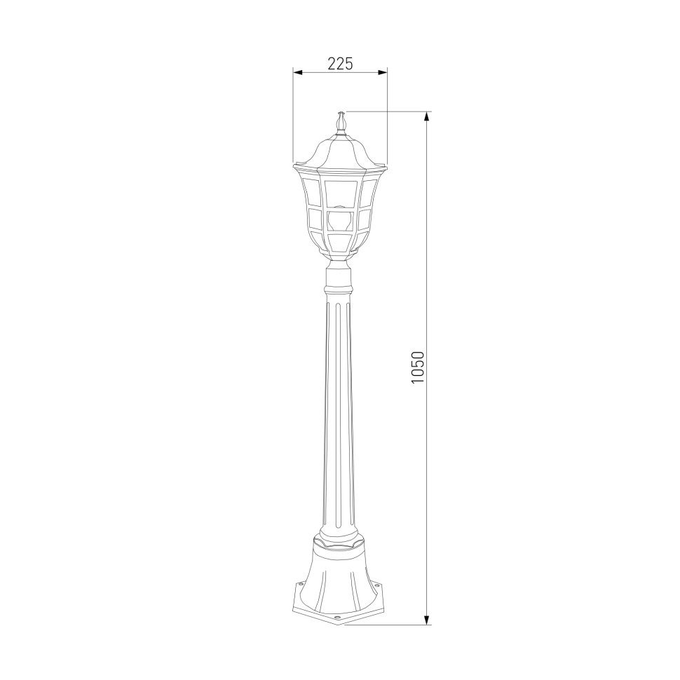 Уличный светильник на столбе Dorado F кофейное золото IP44 GL 1013F