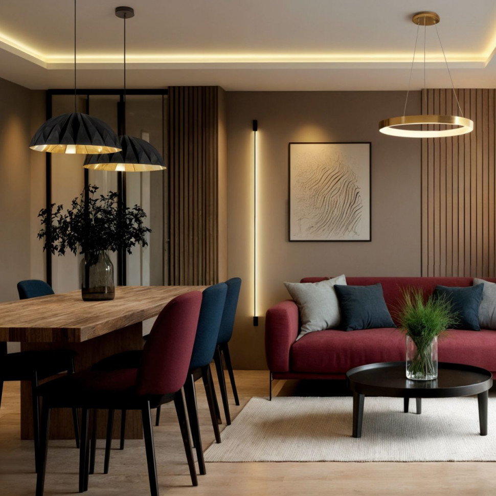 Подвесной светильник Denkirs Origami DK6655-BK+SG