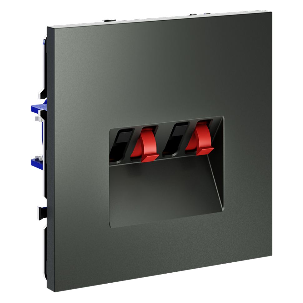 Розетка акустическая встраиваемая VOLTUM S70 4-местная, (титан)