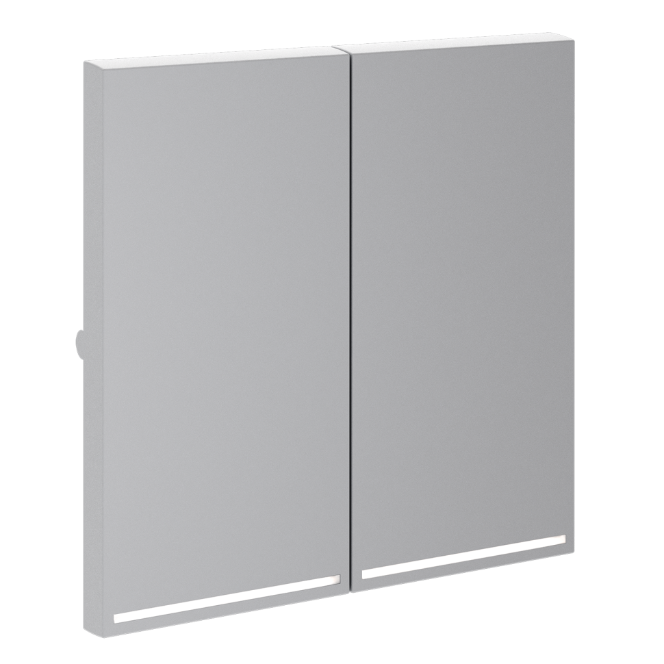 Клавиши для выключателя/переключателя двухклавишного с подсветкой, S70 (серый)