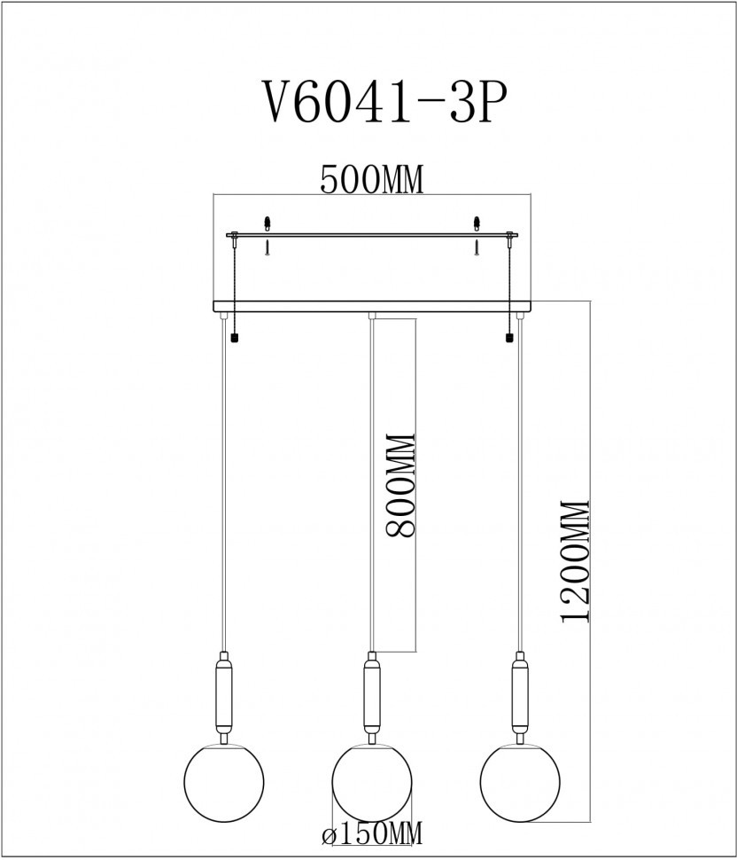 Подвесной светильник Moderli Scrumbel V6041-3P