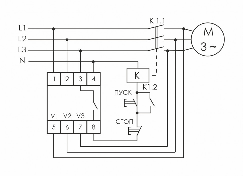 Реле контроля наличия, асимметрии фаз и контроля состояния контактора CZF-2B