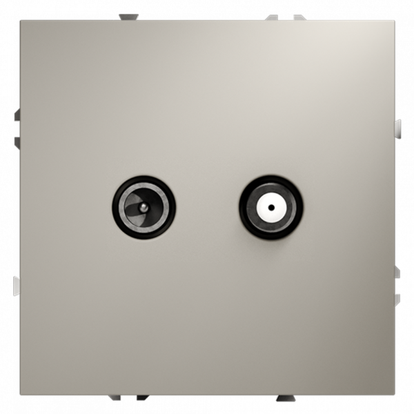 Розетка телевизионнная встраиваемая VOLTUM S70 оконечная TV+SAT, (кашемир) VLS060403