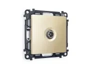 Комплект механизма TV розетки проходной ALFA MA333030 Бежевый матовый 5-1000 MHz 4dB QUANT