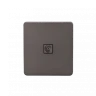 KRANZ Розетка ROUND TV с/у титан KR-78-0723-2