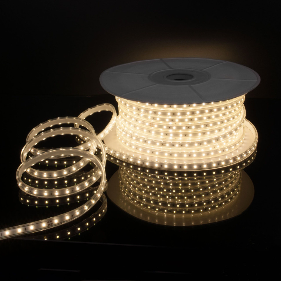 Светодиодная лента  220 В 14,4 Вт/м 120 Led/м 2835 IP65, дневной белый 4200K, 50 м Лента светодиодная 220V 14,4W 120Led 2835 IP65 дневной белый, 50 м