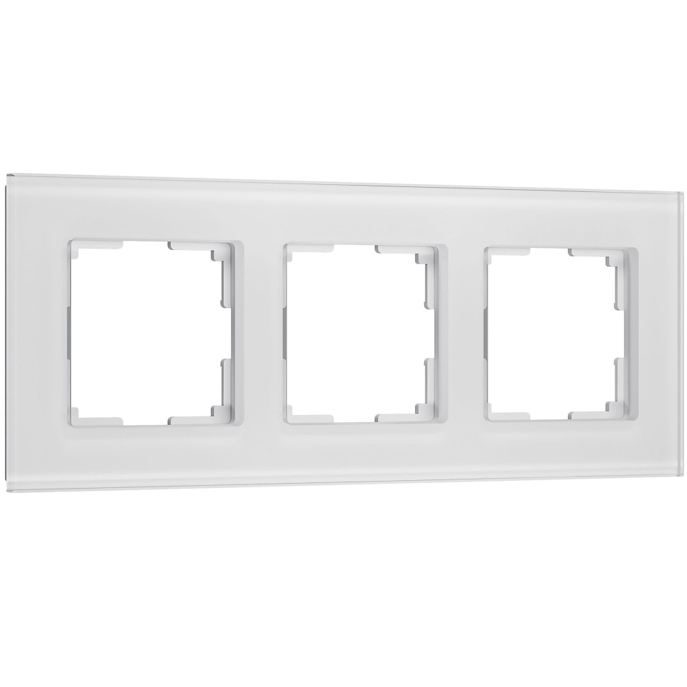Рамка из стекла на 3 поста Senso белый soft-touch W0033101