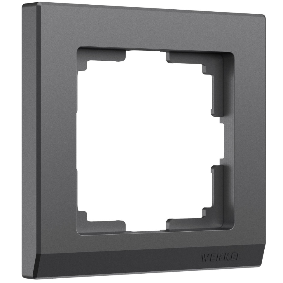 Рамка из поликарбоната на 1 пост Stark графит матовый W0011864