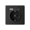 Розетка силовая 16A + USB A+C 2,4/3,0 А, 2 порта 1,5 А Schneider Electric Art Gallery Карбон GAL001032