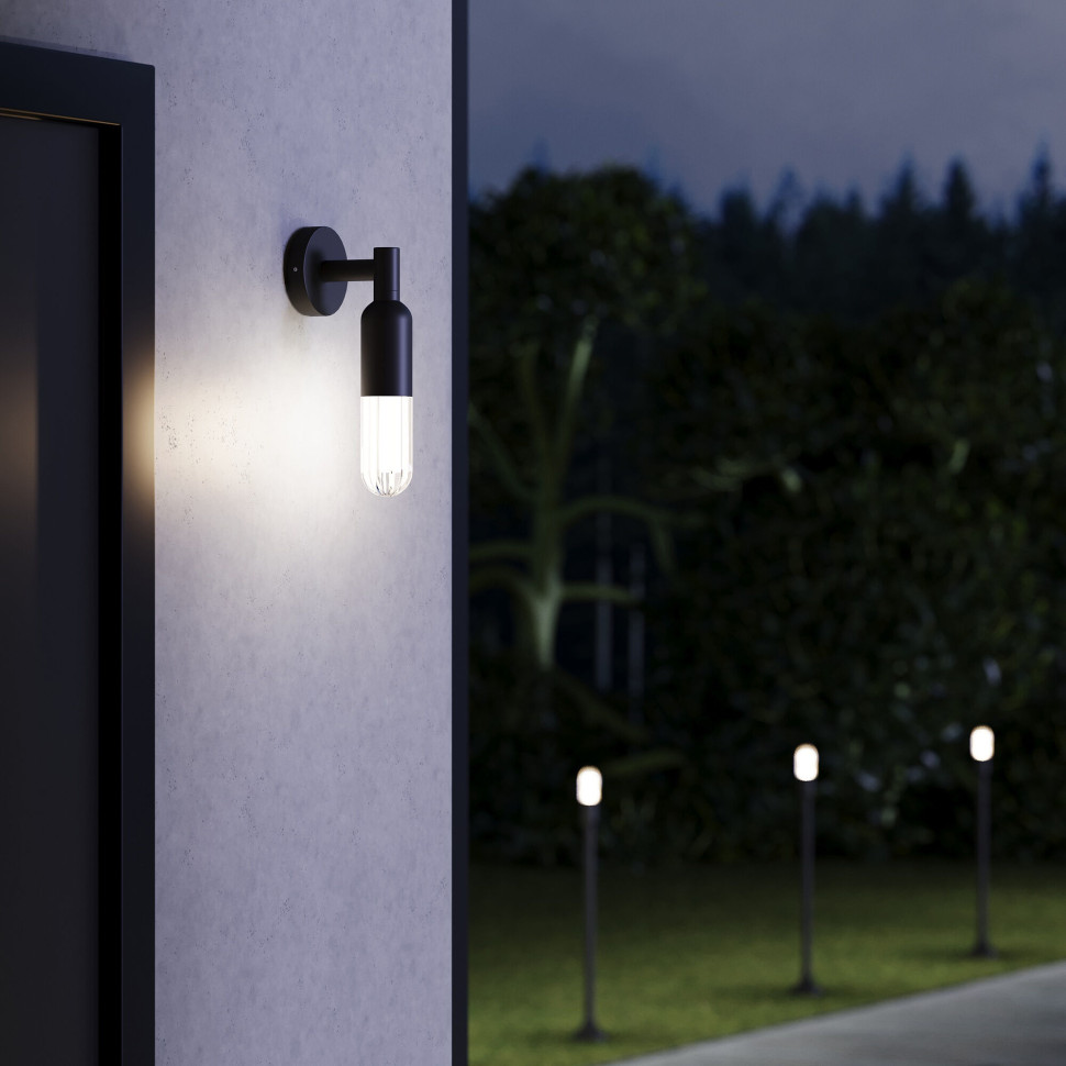 Светильник садово-парковый на столбе 35165/F черный