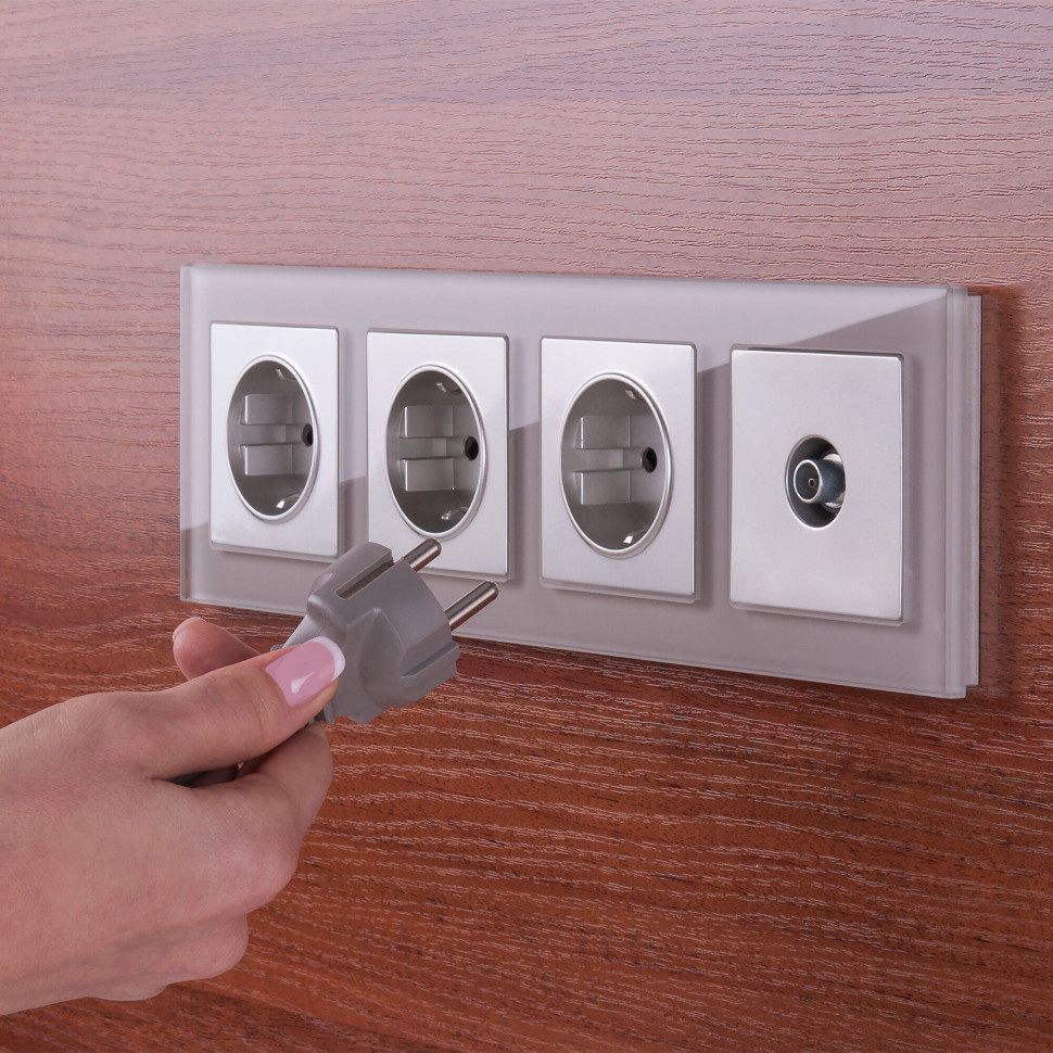 W1183006/ ТВ-розетка оконечная (серебряный) W1183006