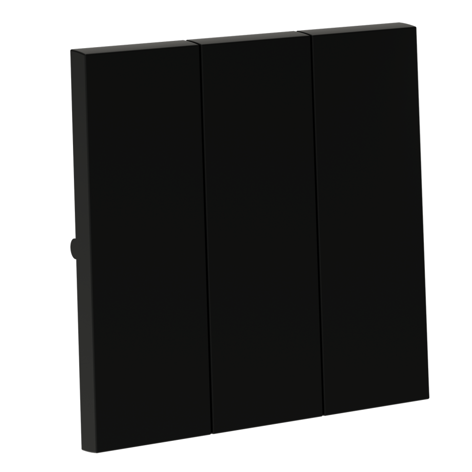 Клавиши для выключателя/переключателя трехклавишного, S70 (черный матовый)