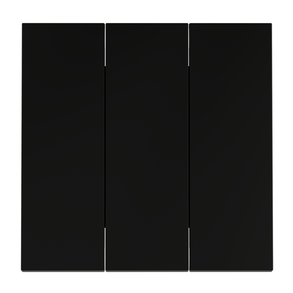 Клавиши для выключателя/переключателя трехклавишного, S70 (черный матовый)