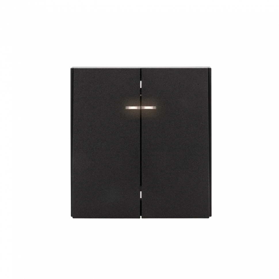 KRANZ Выключатель STRONG 2 кл с подсветкой 10А с/у антрацит KR-78-0714-5