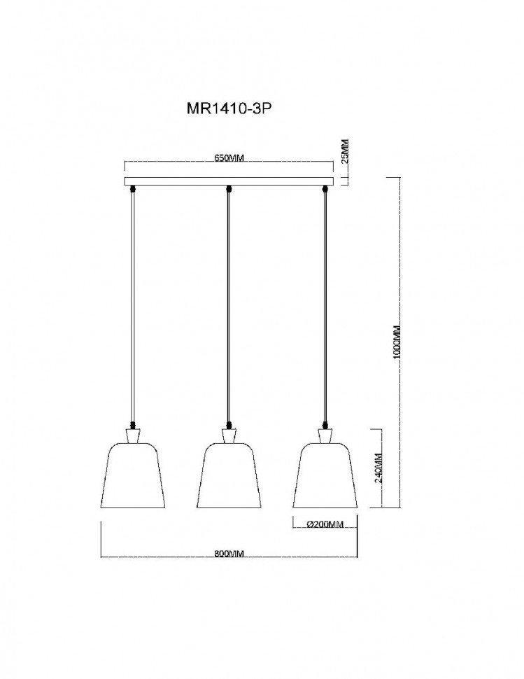 Подвесной светильник MyFar Madina MR1410-3P