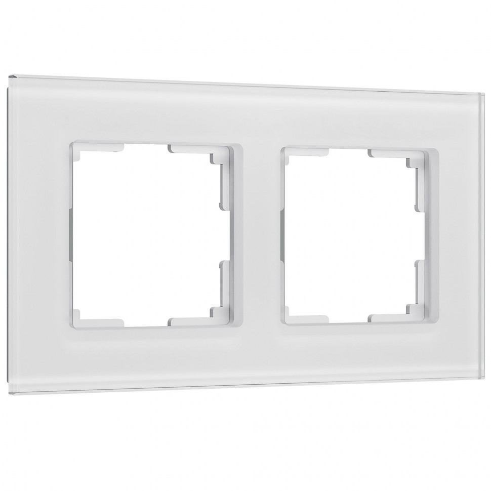Рамка из стекла на 2 поста Senso белый soft-touch W0023101