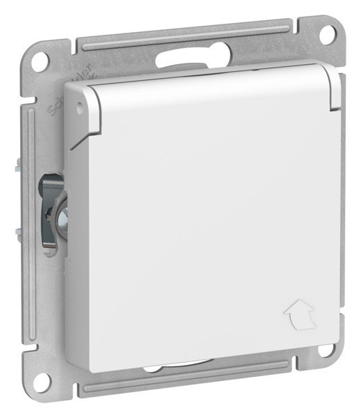 Розетка силовая Systeme Electric Atlas Design со шторками и крышкой, Лотос ATN001346
