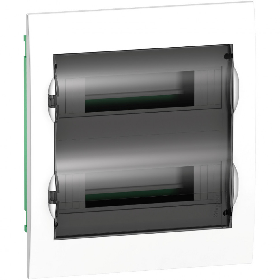 Бокс в нишу 24М белый с прозрачной черной дверью City9 Systeme Electric EZ9E212S2FRU