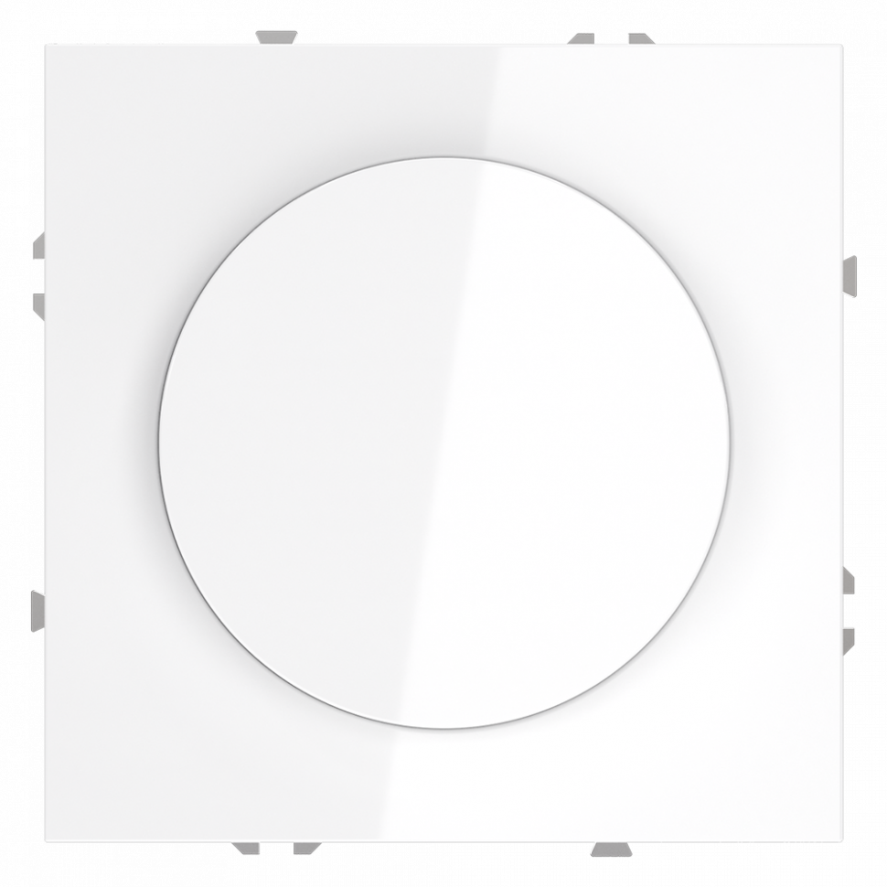 Светорегулятор встраиваемый VOLTUM S70 поворотно-нажимной 600 Вт, (белый глянцевый) VLS070301