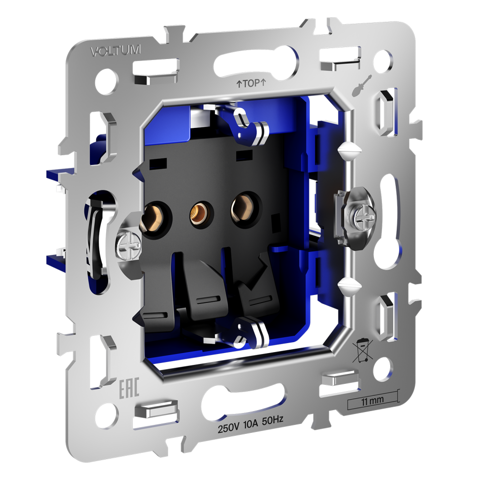 Механизм розетки с заземлением 16А, S70