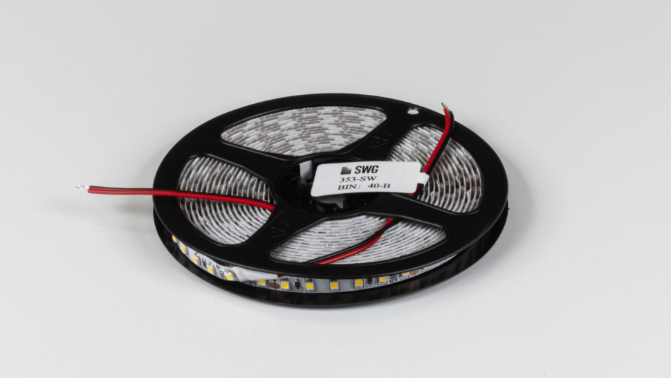  SWG Standard Светодиодная лента 3528, 120 LED/м, 9,6 Вт/м, 24В , IP20, Цвет: Нейтральный белый, SWG3120-24-9.6-NW-M