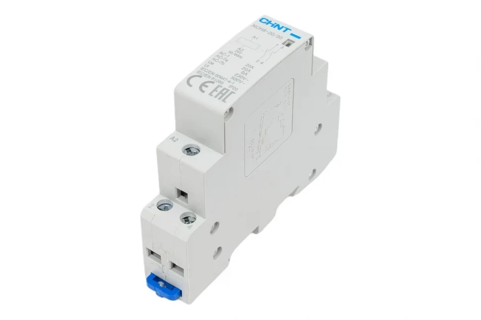Модульный контактор CHINT NCH8-20/20 20A 2НО AC 24В/230В 50Гц 256051