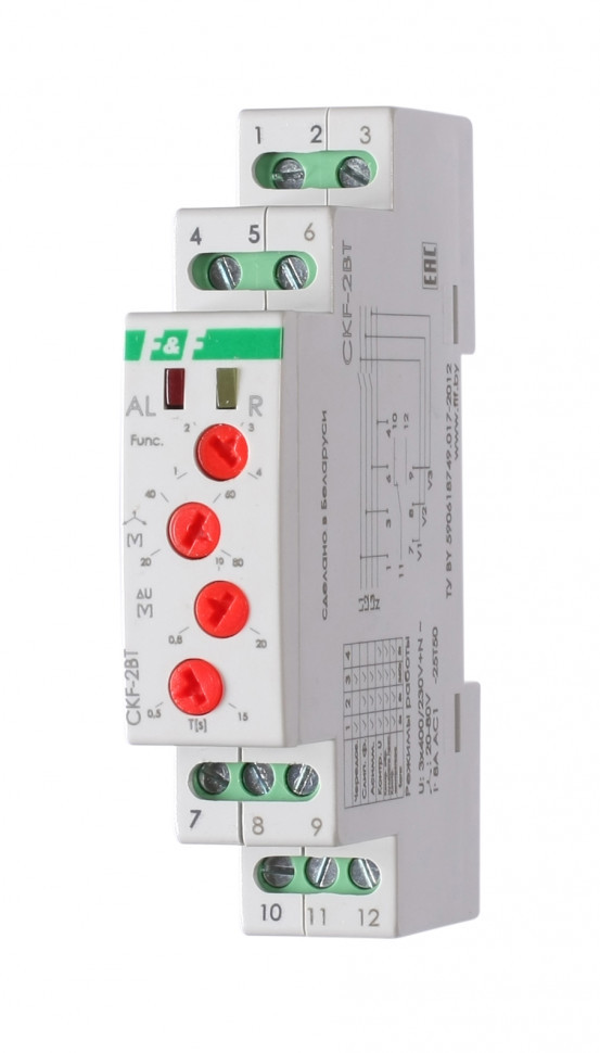 Реле контроля наличия, асимметрии фаз и контроля состояния контактора CKF-2BT