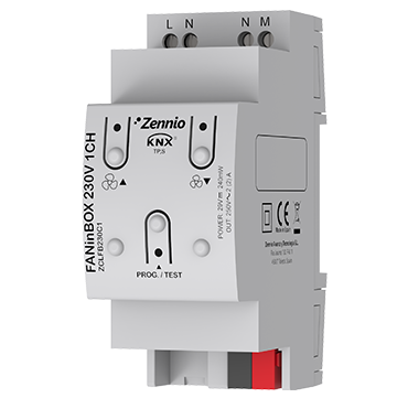 Контроллер вентиляторов KNX, 1 канал, 230 VAC FANinBOX 230V 1CH Zennio ZCLFB230C1
