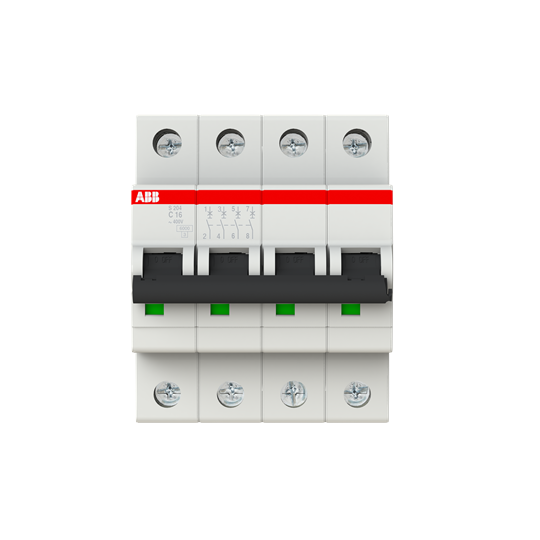 Автоматический выключатель ABB S204-C16 4P 6kA 16А 2CDS254001R0164