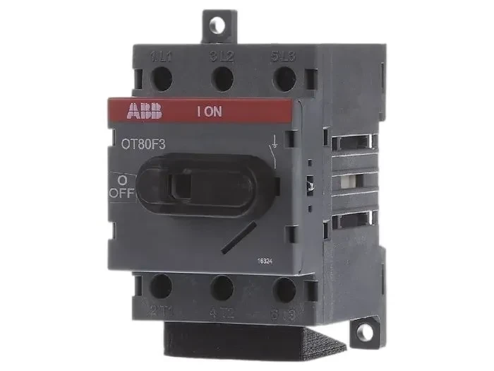 Рубильник ABB OT80F3 80А 3P на DIN-рейку или монтажную плату (с ручкой) 1SCA105798R1001