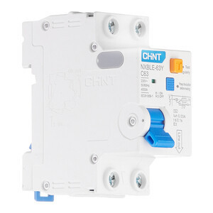 Дифференциальный автомат АВДT CHINT NXBLE-63Y 1P+N 4.5kA х-ка С 63А тип АС 30mA (R) 105548