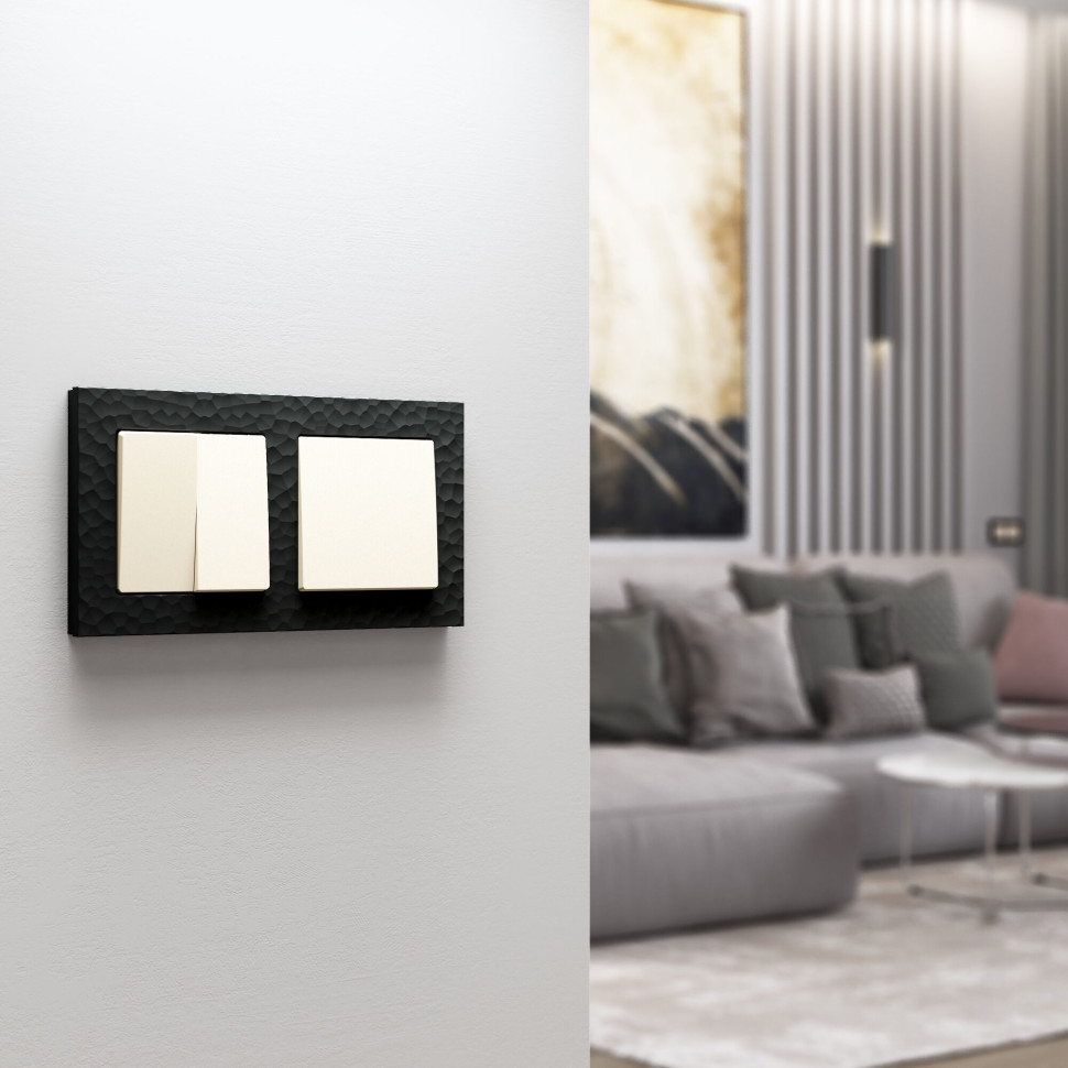 Рамка из поликарбоната на 2 поста Hammer черный W0022408