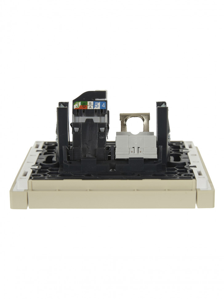 FORTE&PIANO Розетка двойная RJ11+RJ45 кат.5E FP435 ваниль IEK