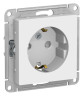 Розетка силовая Systeme Electric Atlas Design со шторками, Лотос ATN001345