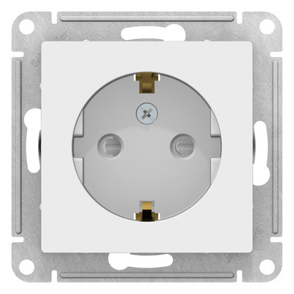 Розетка силовая Systeme Electric Atlas Design со шторками, Лотос ATN001345