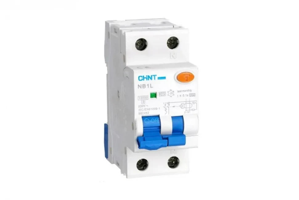 Дифференциальный автомат АВДT CHINT NB1L 1P+N 6kA х-ка B 16А тип А 30mA (R) 203007