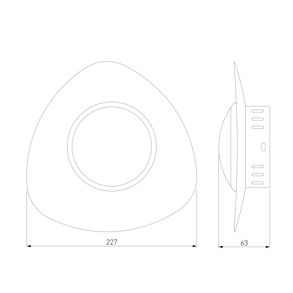 Настенный светодиодный светильник 40151/1 LED черный