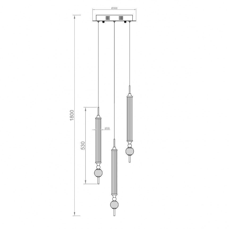 Подвесной светильник Delight Collection OD2503-3 gold