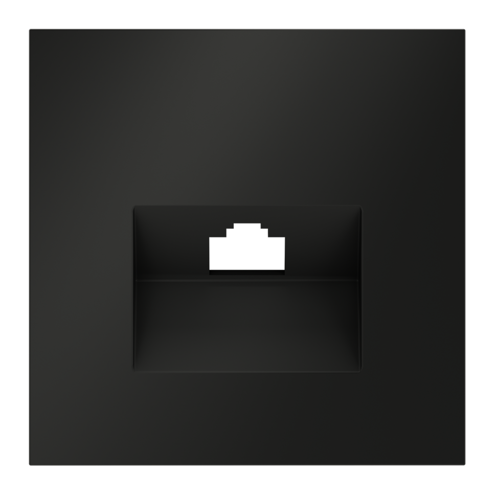 Накладка для розетки компьютерной RJ45 кат.6, S70 (черный матовый)