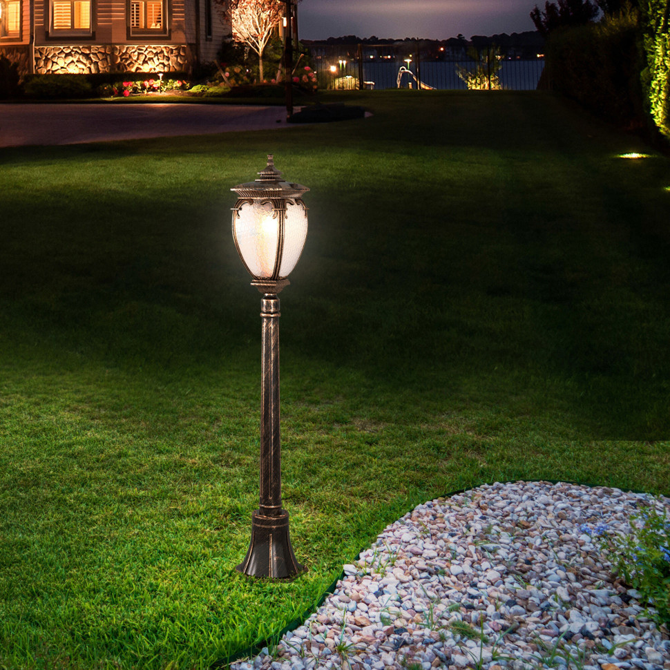 Уличный светильник на столбе Andromeda F черное золото IP44 GLYF-8024F черное золото