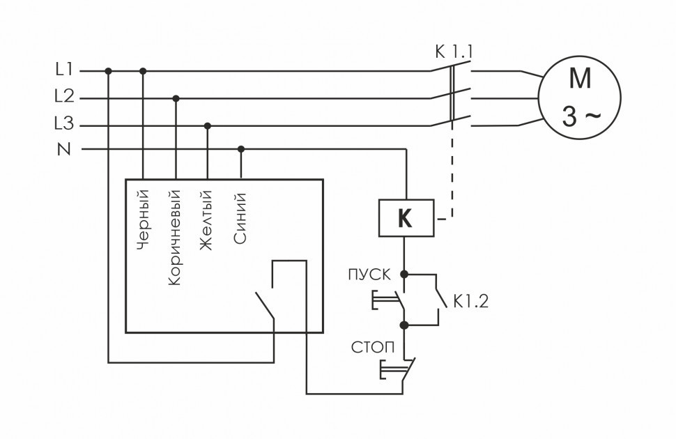 Реле контроля наличия, асимметрии фаз CZF