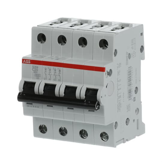 Автоматический выключатель ABB S204-C20 4P 6kA 20А 2CDS254001R0204