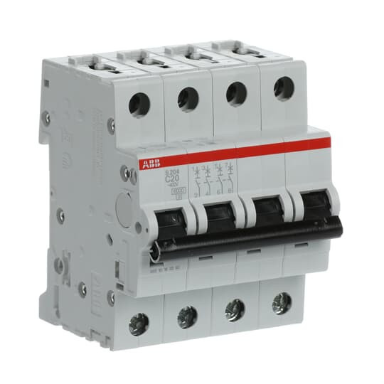 Автоматический выключатель ABB S204-C20 4P 6kA 20А 2CDS254001R0204