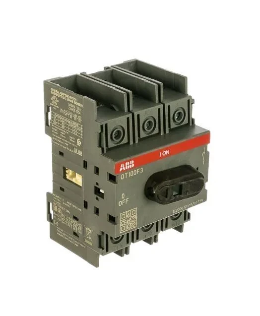 Рубильник ABB OT100F3 100А 3P на DIN-рейку или монтажную плату (с ручкой) 1SCA105004R1001