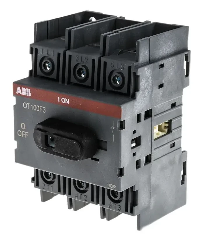 Рубильник ABB OT100F3 100А 3P на DIN-рейку или монтажную плату (с ручкой) 1SCA105004R1001