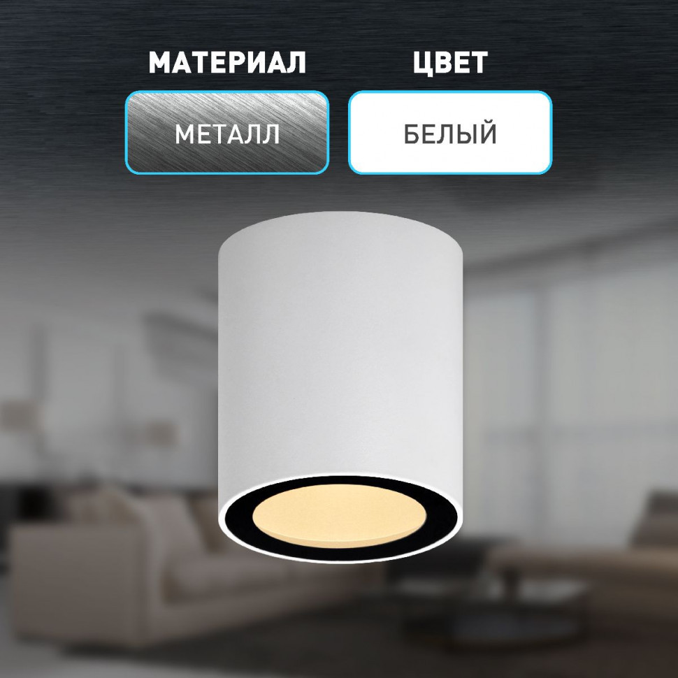 Накладной светильник Эра OL48 WH/BK Б0059799