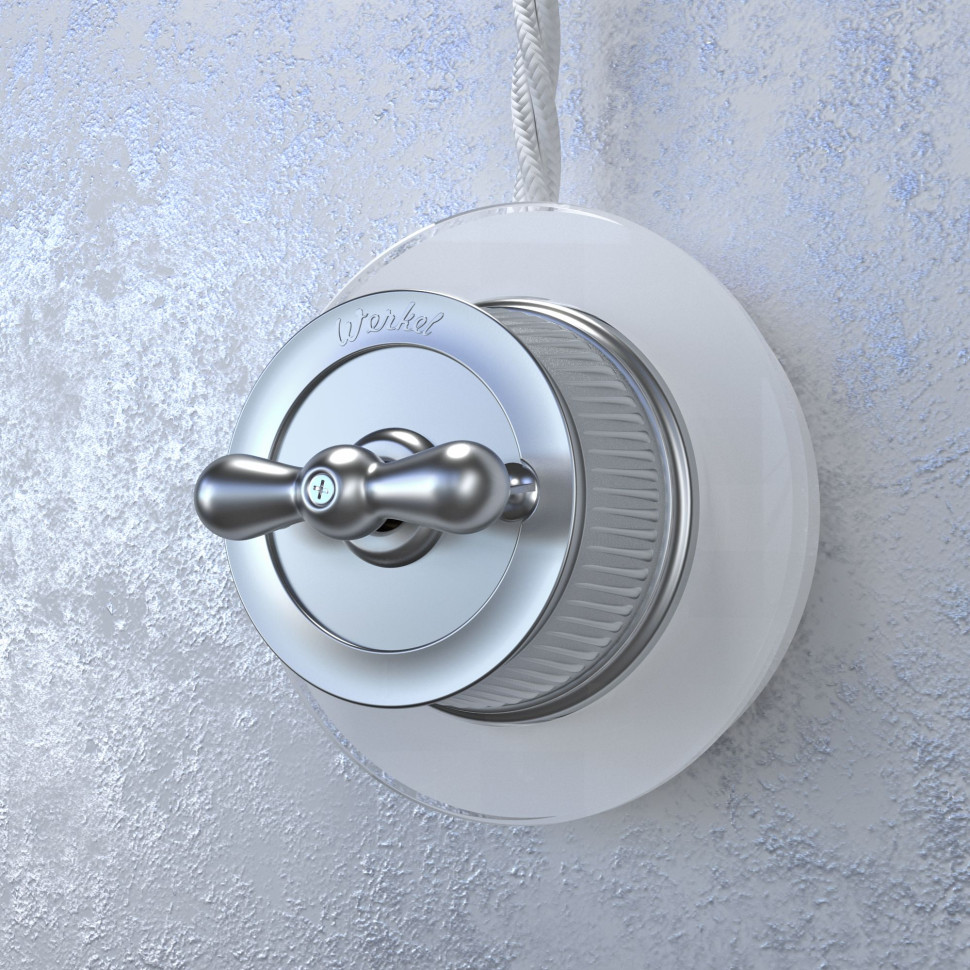 Рамка из стекла на 1 пост белый W0015101