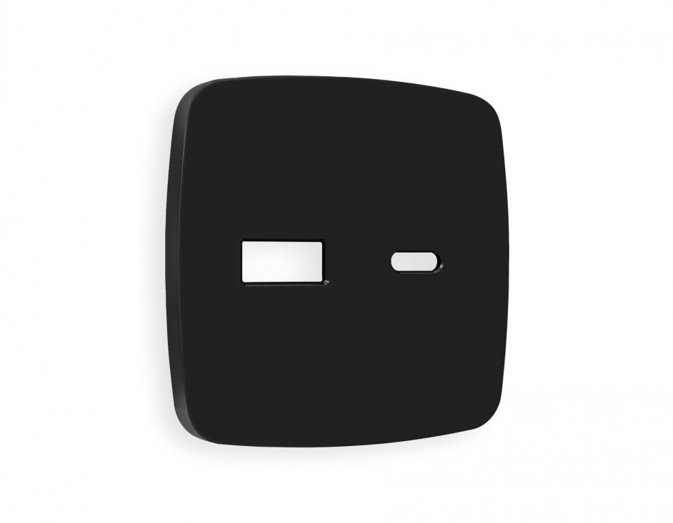 Лицевая панель OMEGA (Черный матовый) для розетки 2USB тип A+C QUANT OP8110