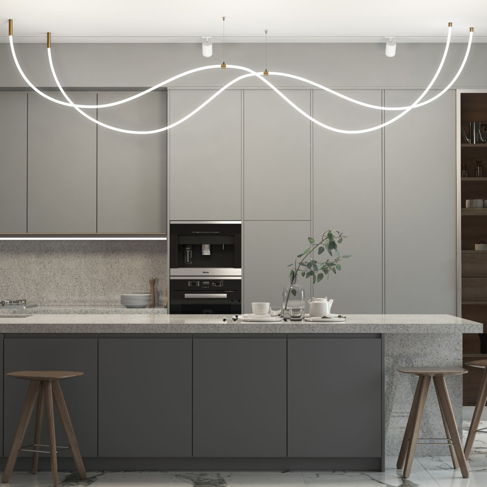 Подвесной трос для круглого гибкого неона Full light латунь 2 м FL 2830 латунь